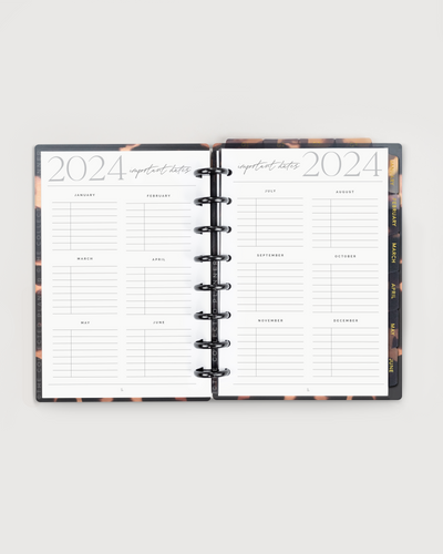 Deluxe Business Bundle in Nude Rosé Faux Croc – 2024 Annual Business Goal Planner