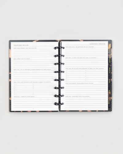 Deluxe Business Bundle – 2025 Annual Business Goal Planner (Champagne Rose Gold)