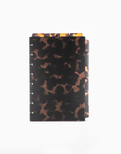 Tortoiseshell Divider Set with Blank Tabs 4 top tabs and 6 side tabs total 10 tabs