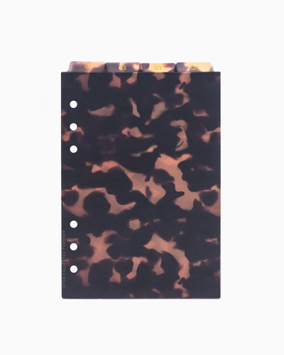 NEW! A5 Ring Bound | Tortoiseshell Quarterly Dividers with Gold Foil